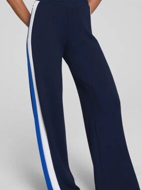 SPANX AE Colorblock Track Pant - Timeless Navy/Powder/Cerulean size Medium